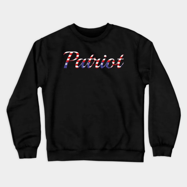 Red White Blue Stars Stripes Patriot Crewneck Sweatshirt by Roly Poly Roundabout